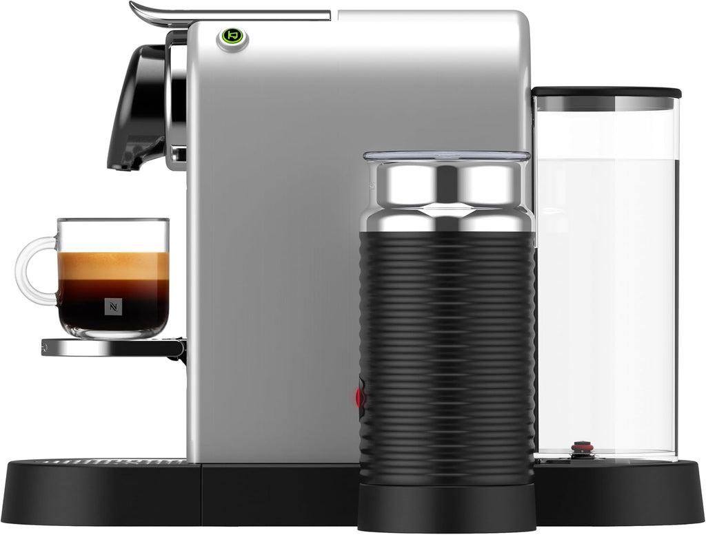 Nespresso Krups XN761B Citiz&Milk Kaffeekapselmaschine | automatischen Standby-Modus | 1260W | Wassertankkapazität: 1L | Pumpendruck: 19 Bar | silber