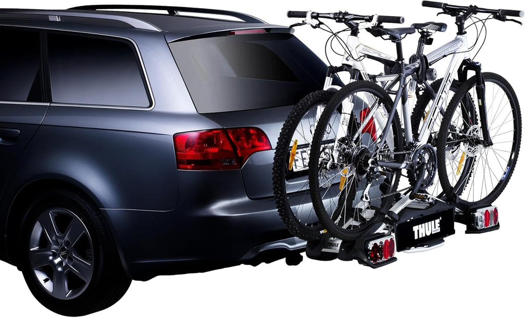 Thule EUFAB Premium 2 Fahrradträger, 2 Fahrräder, 46 kg, 13-polig, Anhängerkupplung, Silber