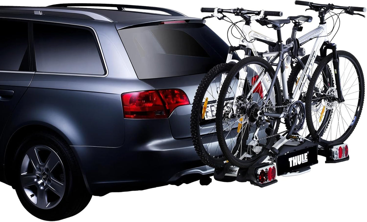 Thule EUFAB Premium 2 Fahrradträger, 2 Fahrräder, 46 kg, 13-polig, Anhängerkupplung, Silber