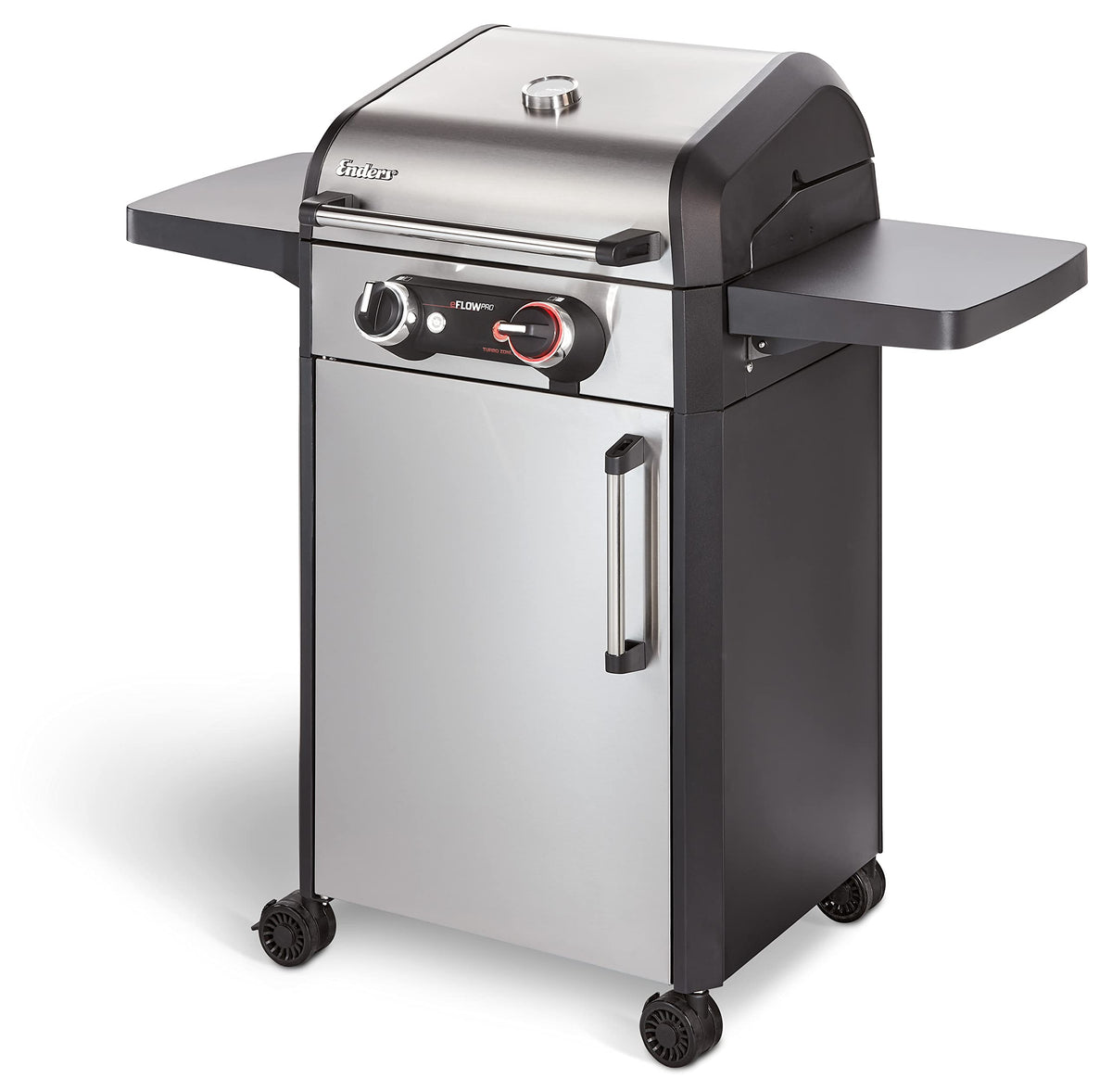 Enders Elektrogrill eFLOW PRO 2 TURBO, mit Gussrost SWITCH GRID, TURBO ZONE für heiße Temperaturen, SIMPLE CLEAN Reinigungssystem, Aluguss-Seitenteile an Garhaube und Brennkammer, Grillwagen #97106