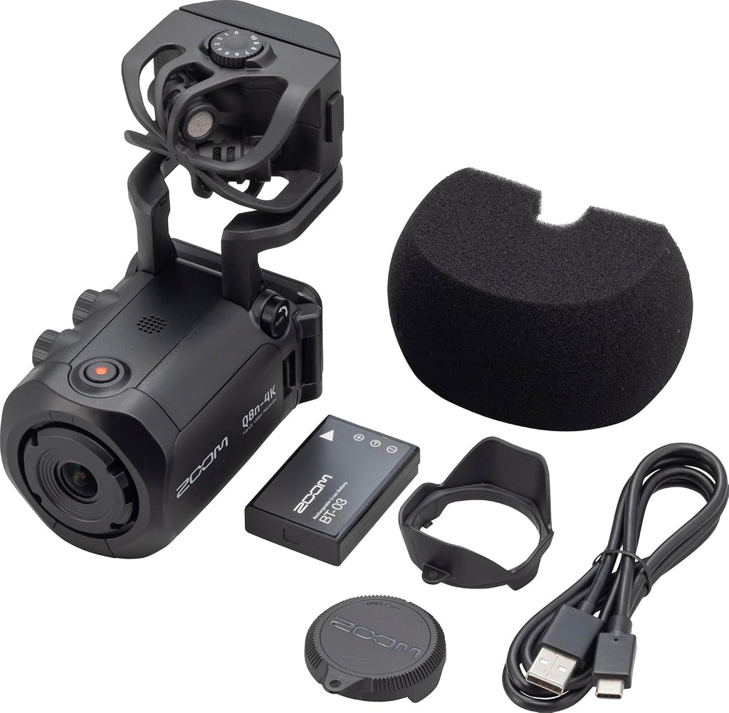 ZOOM Q8n-4k Video Handy Recorder, 4k UHD Camcorder mit 4-Spur Audio