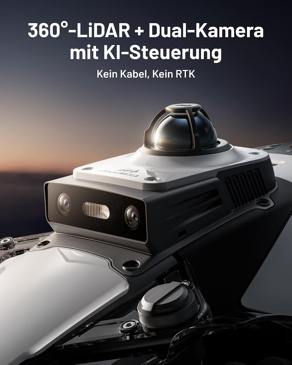 MAMMOTION LUBA mini 2 AWD 1500 Mähroboter ohne Begrenzungkabel+Garage&Stand