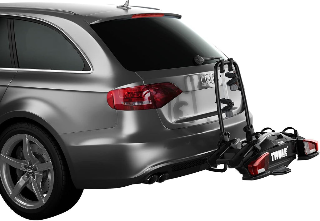 Thule VeloCompact 924003 Fahrradträger, 2 Fahrräder, 60 kg, klappbar, Anhängerkupplung, Schwarz