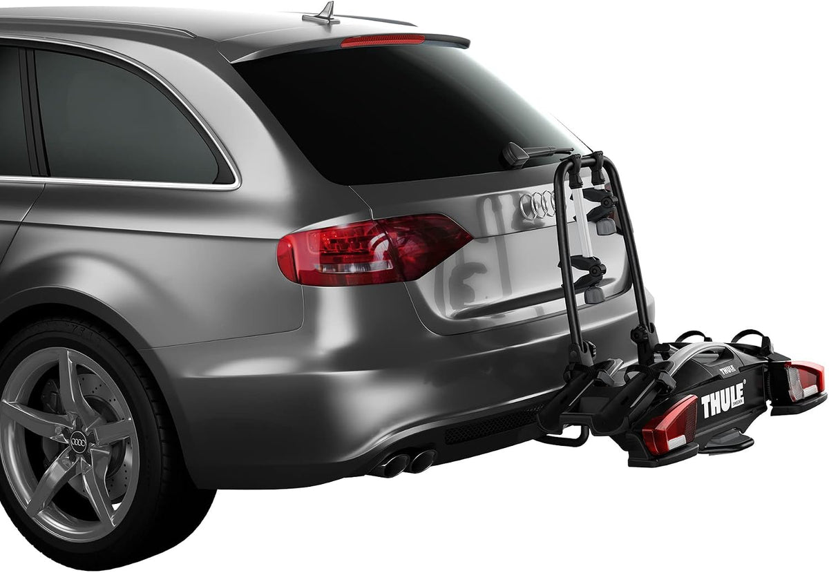 Thule VeloCompact 924003 Fahrradträger, 2 Fahrräder, 60 kg, klappbar, Anhängerkupplung, Schwarz