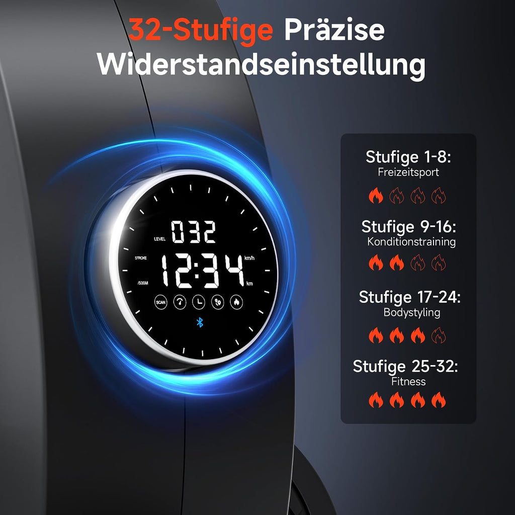 [2026 Neu] Wenoker leises Magnet-Rudergerät für Zuhause – 32 Stufen