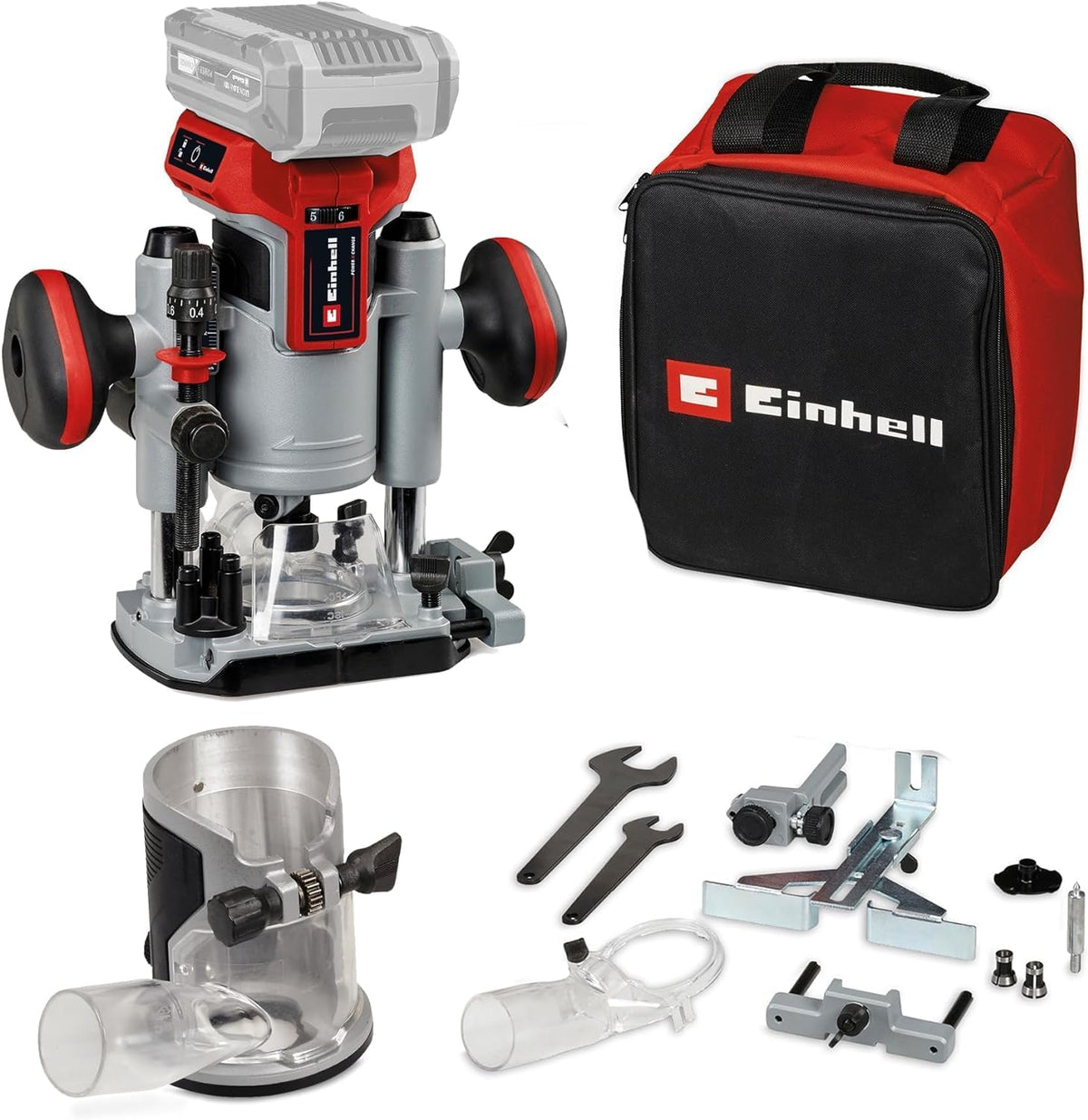 Einhell Prof. Akku-Ober-/Kantenfräsen-Set TP-RO 18 Set Li BL-Solo
