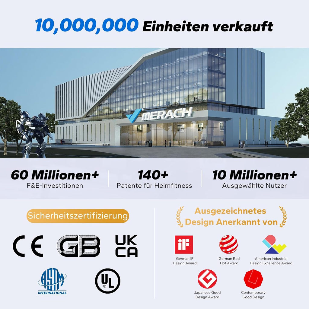 MERACH Rudergerät für Zuhause, 16 Widerstandsstufen, Leises Magnetisches
