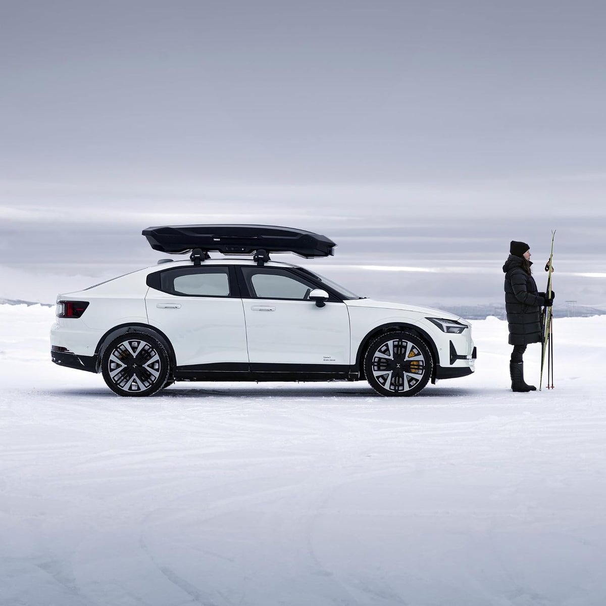 Thule Motion 3 XL Low 639401 Dachbox, 400L, PowerClick, SlideLock, 216x89x36 cm, Titan Glossy
