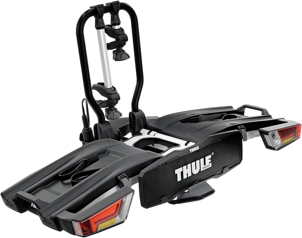 Thule EasyFold XT Bicycle Rack, Bicycle Carrier on Hitch Black/Aluminum, 2 Bikes