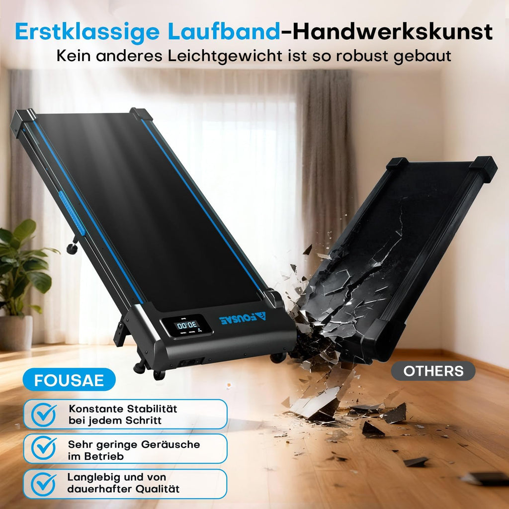 Walking Pad, 12 HIIT Programes Laufband für Zuhause mit 9% Steigung