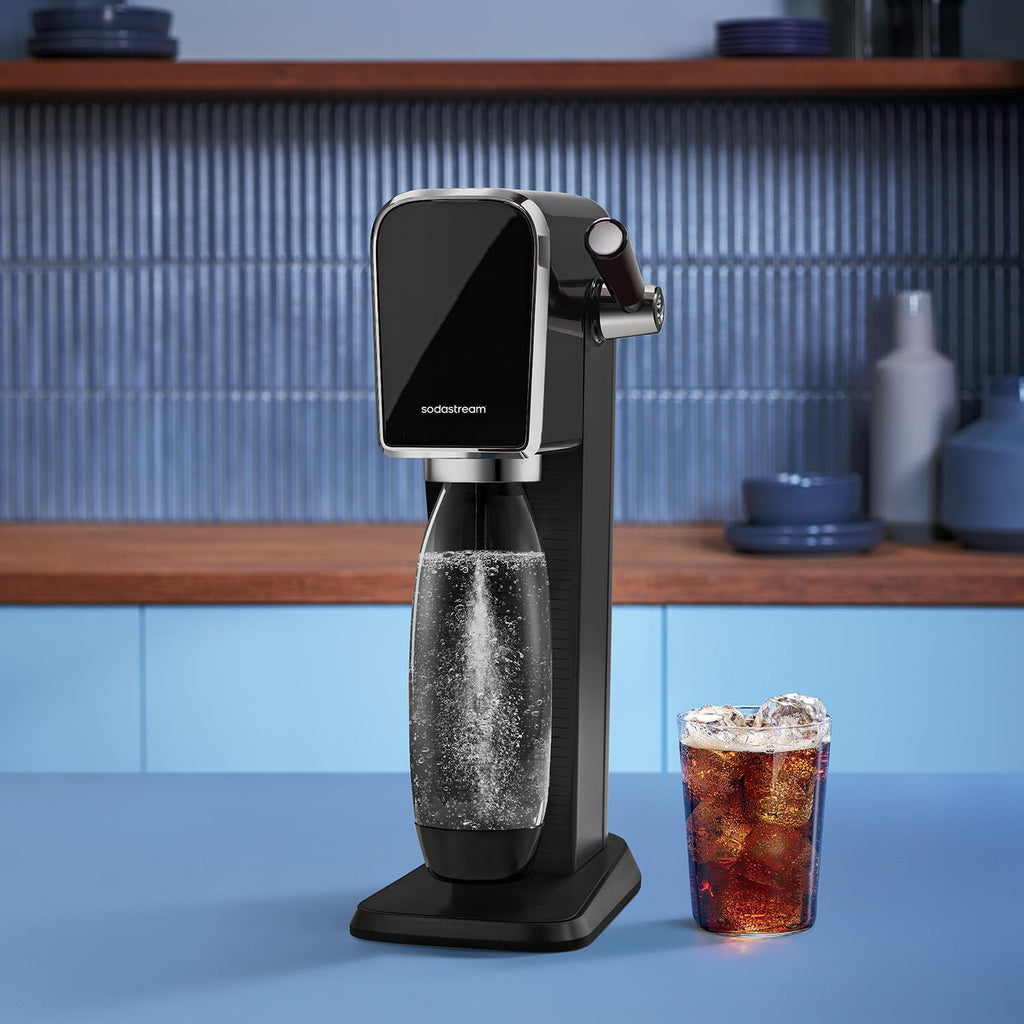 SodaStream ART Wassersprudler - 1x 1L Sprudlerflasche & CO2-Zylinder, Schwarz