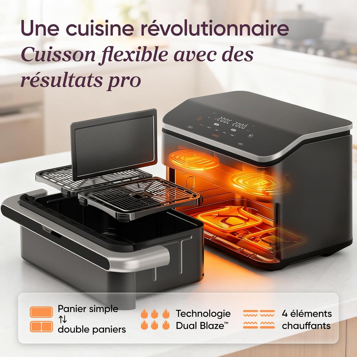 Cosori Air fryer Twinfry 10L Double Resistance
