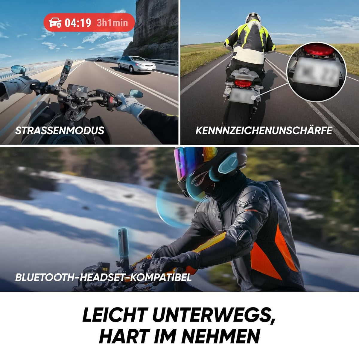 Insta360 X4 Air, 8K 360°-Kamera leichte, Unsichtbarer Selfie-Stick-Effekt, austauschbare Linsen, Erst aufnehmen & dann ausrichten, KI-gestützte App, FlowState-Stabilisierung, integr. Windschutz