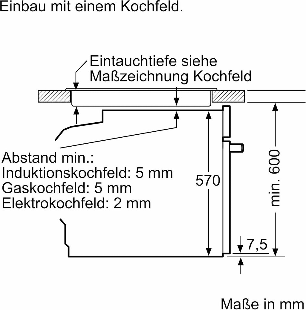 Siemens iQ300 Einbau-Backofen 60 x 60 cm Edelstahl AirFry HB572ABS3