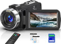 Video Camera 8K 64MP Camcorder 18X Digital Zoom IR Night Vision Vlogging