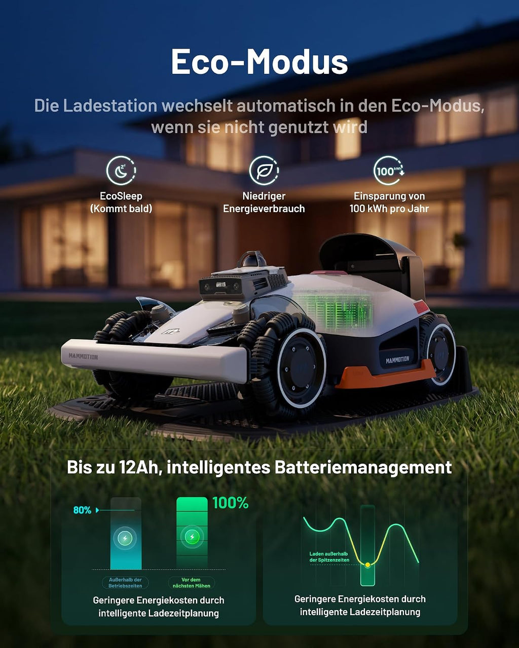 MAMMOTION LUBA 3 AWD 3000 Mähroboter ohne begrenzungskabel+ Garage 3000m²