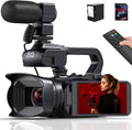 Videokamera Camcorder 6K 64MP WiFi mit IR Nachtsicht Webcam Vlogging Camera