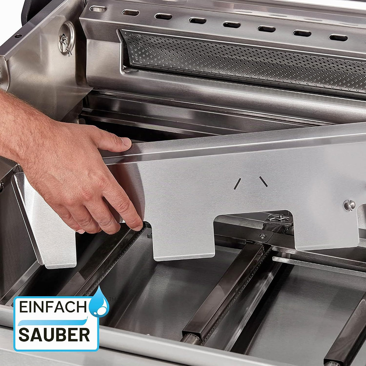 Enders Gasgrill Kansas II Pro 3 SIK Turbo, Gasgrill, 3 Brenner mit doppelwandiger Garhaube und Switch Grid,Turbo Zone (800 °C), Gas Grill mit Backburner & Infrarotbrenner, Seitenkocher, silber,#8713