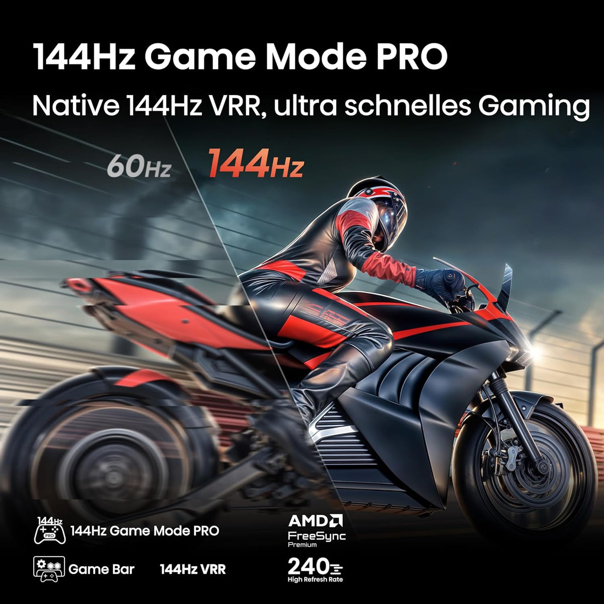 Hisense 55U7Q Fernseher 55 Zoll, 4K Mini LED ULED, Smart TV, Hi-View AI Engine, 144Hz Game Mode Pro, FreeSync Premium, Built in Subwoofer, Dolby Vision IQ Atmos, Airplay, Sprachsteuerung[2025]
