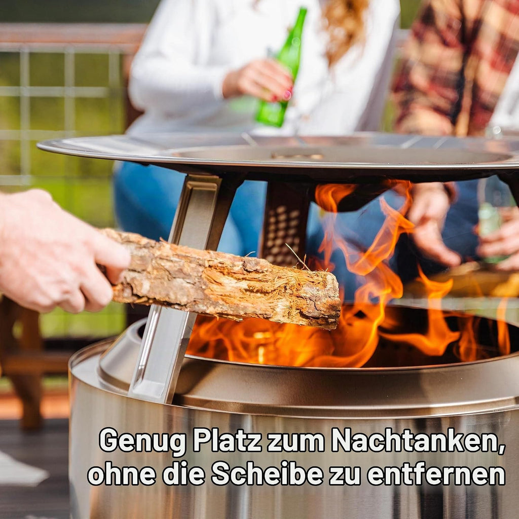 Solo Stove Yukon Heat Distributor for Fire Bowl with 3 Removable Feet, Accessories for Yukon Fire Pit, Efficient Heat Distribution, Stainless Steel, Dimensions (H x D): 28 x 76 cm, 4.5 kg