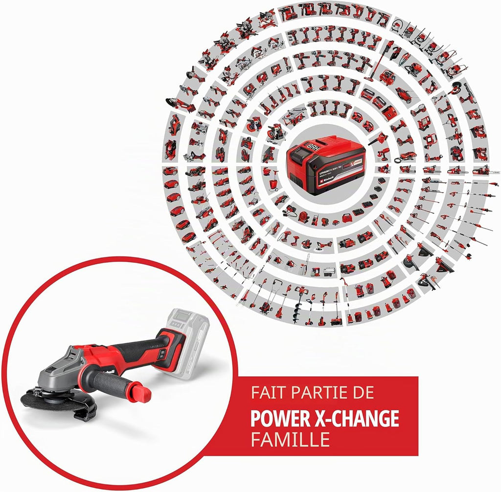 Einhell Professional Cordless Angle Grinder AXXIO 18/125