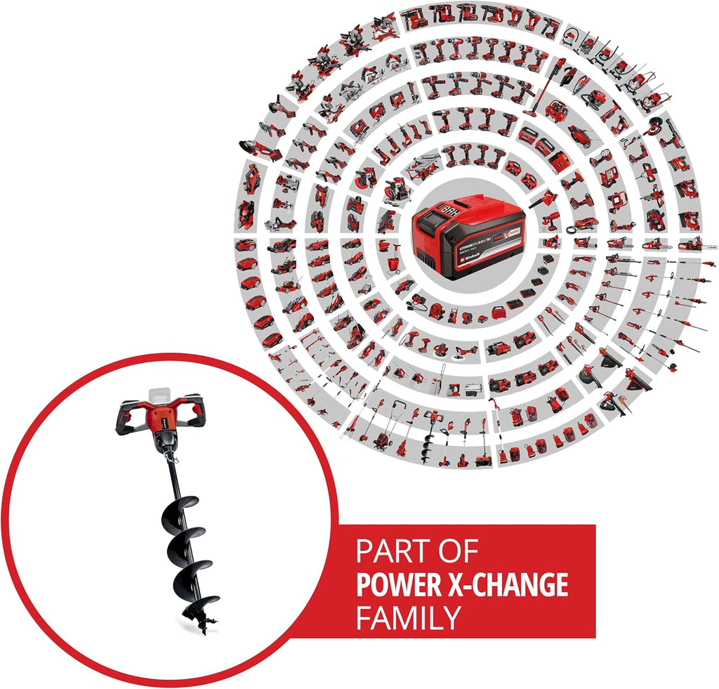 Einhell Professional GP-EA 18/150 Li BL Solo Cordless Auger - Power X-Change (18V, 3 rotation modes, drill bit included: Length 80 cm/diameter 15 cm) Delivered without battery or charger