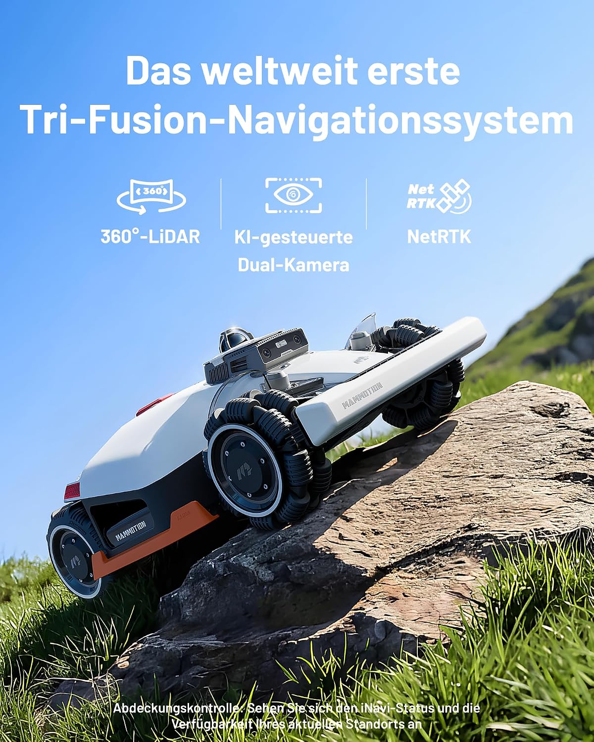 MAMMOTION LUBA 3 AWD 3000 Mähroboter ohne begrenzungskabel+ Garage 3000m²