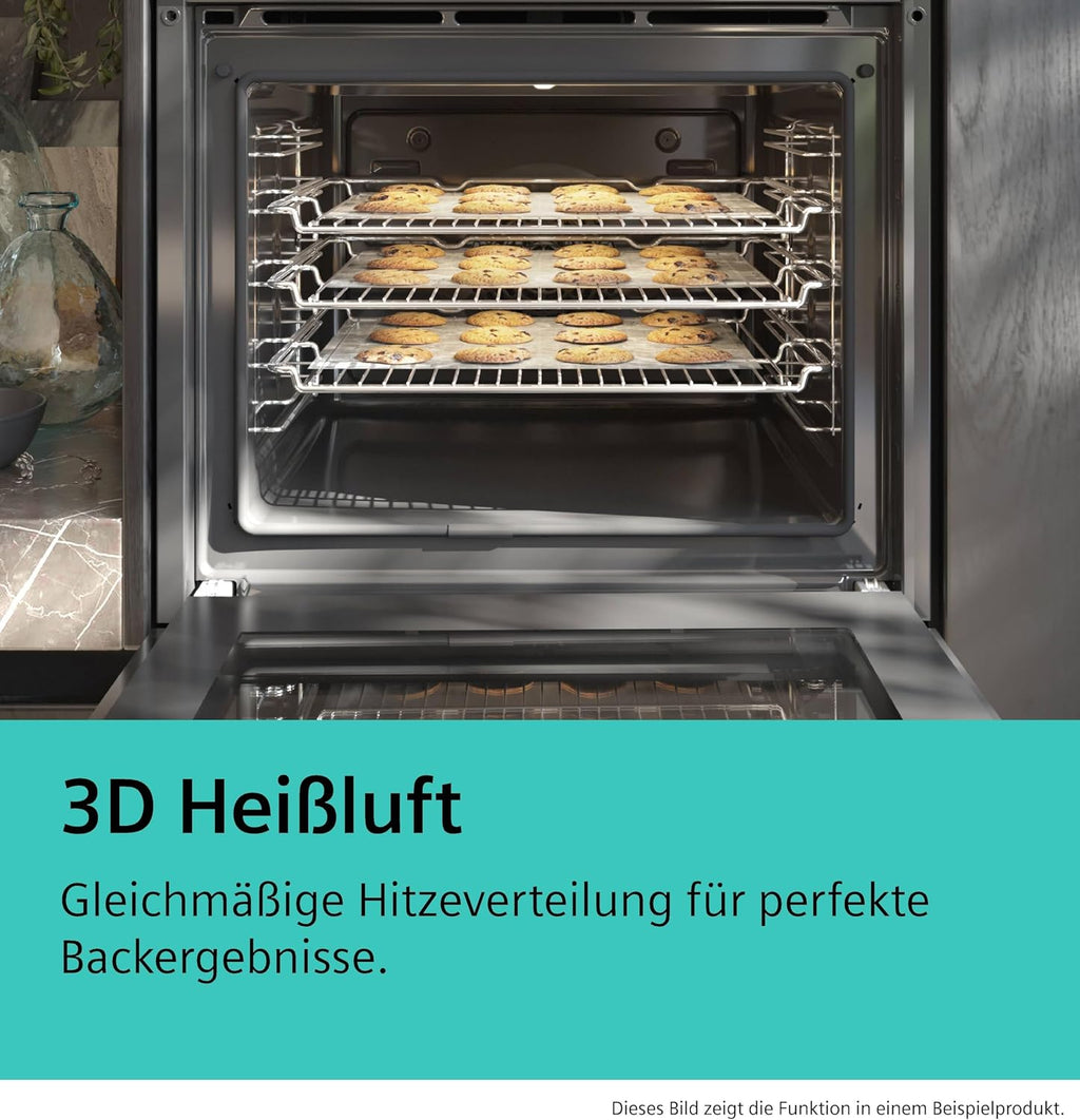 Siemens iQ700 Smarter Einbau-Backofen 60 x 60 cm Edelstahl HB774G1B1