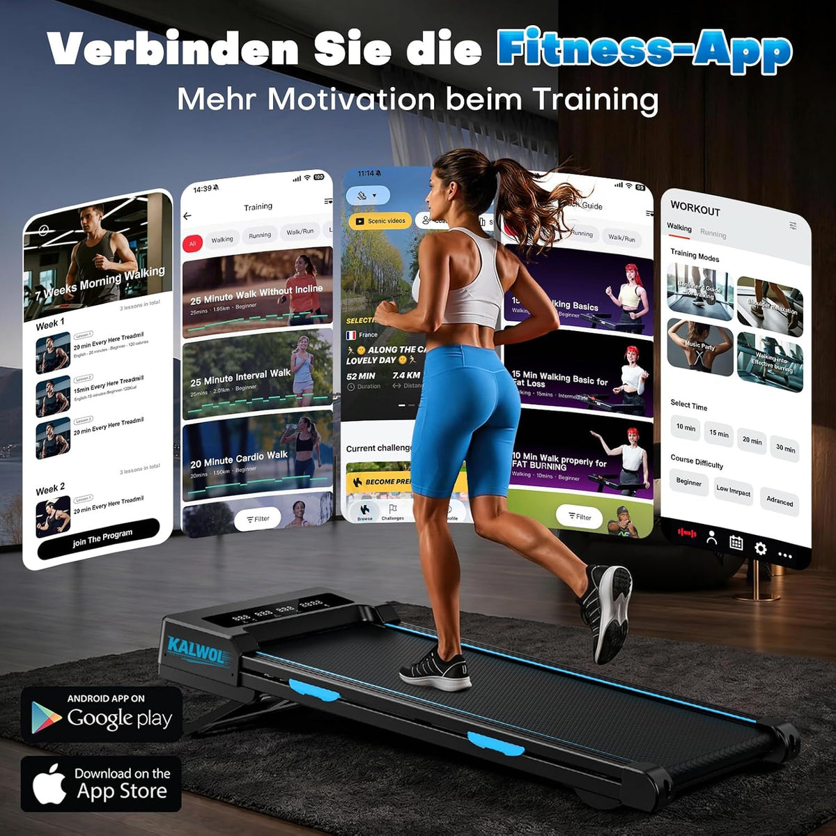 Walking Pad mit 14% Automatischer Steigung, 5 In 1 Laufband für Zuhause mit 3.5 HP bürstenloser Motor, 10km/h Laufband Schreibtisch für Zuhause & Büro mit LED-Display, 12 HIIT-Programme, Bis 180 kg