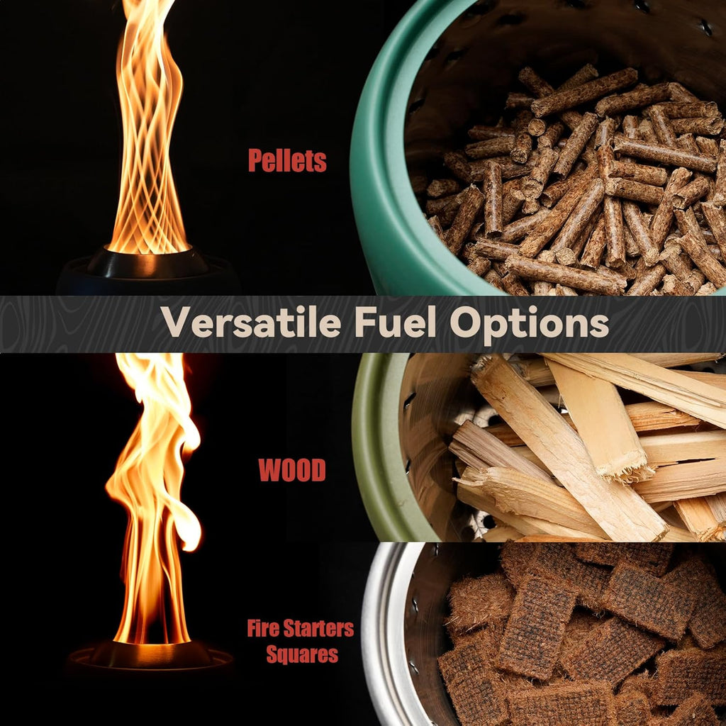 onlyfire Low-Smoke Table Fireplace, Outdoor Fire Bowl with Carry Bag
