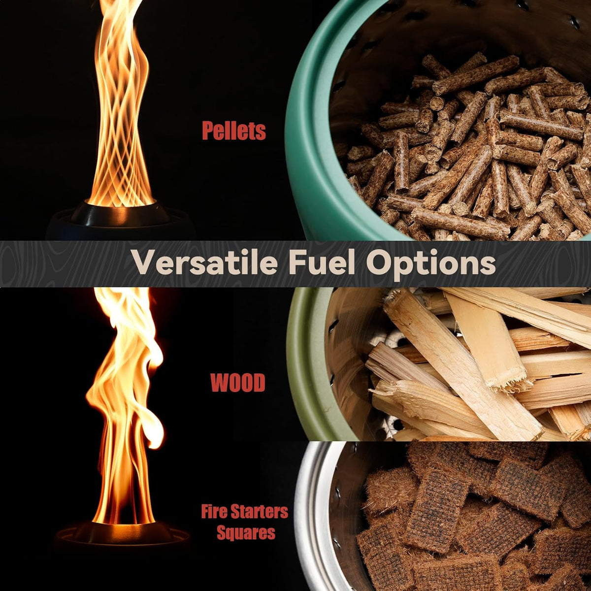 onlyfire Low-Smoke Table Fireplace, Outdoor Fire Bowl with Carry Bag