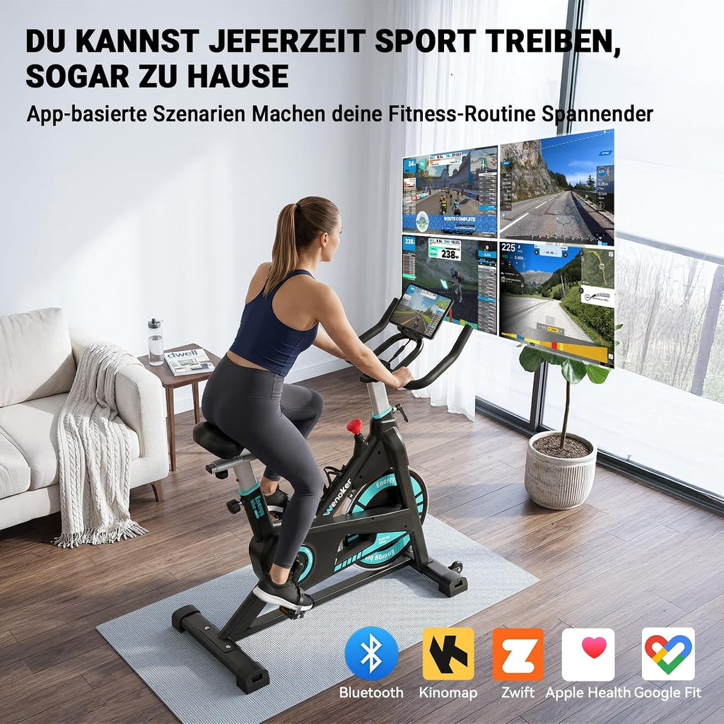 WENOKER Heimtrainer Fahrrad, Magnetwiderstand mit 15 dB