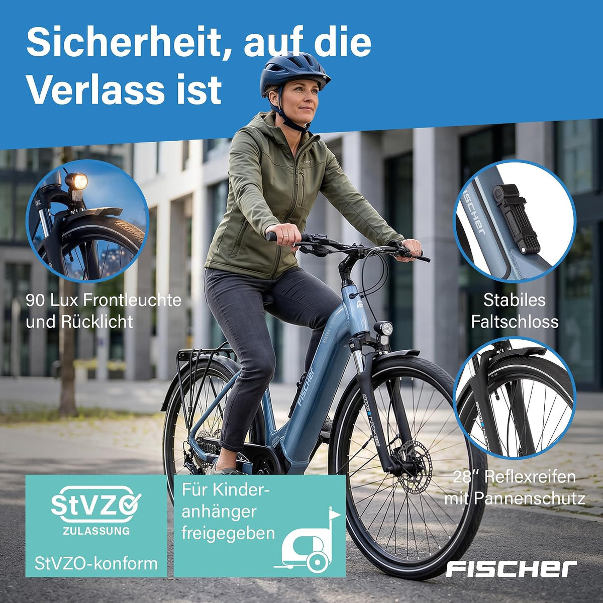 Fischer E-Bike Trekking VIATOR 6.8i Ultimate Electric Bicycle for Men and Women, RH 43, Mid Motor 90 Nm, 36 V Battery