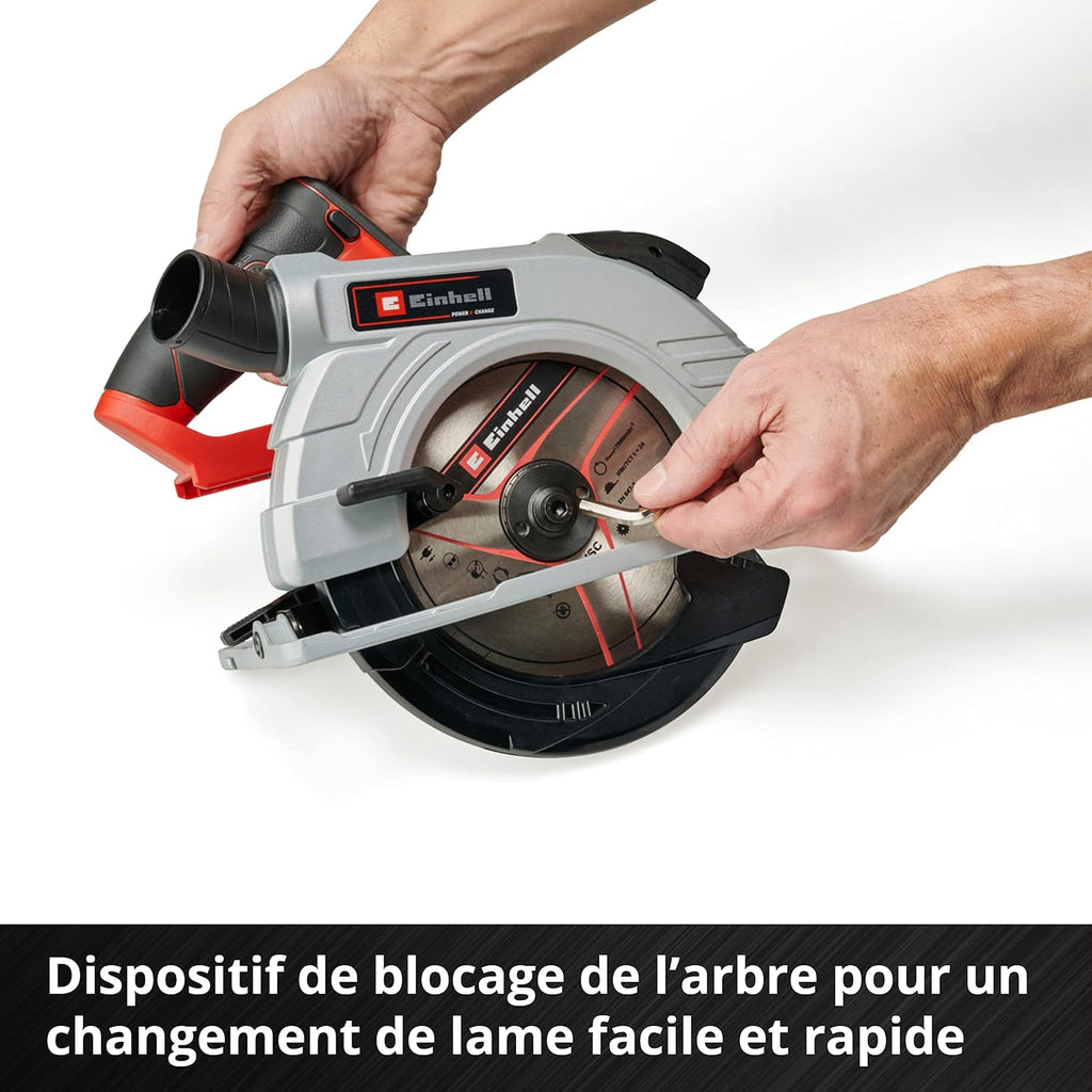 Einhell Professional TP-CS 18/190 Li BL-Solo Power X-Change Cordless Circular Saw Ø190mm (18V, Carbon Free Motor, LED Lighting, Aluminium sole) Delivered without Battery or Charger