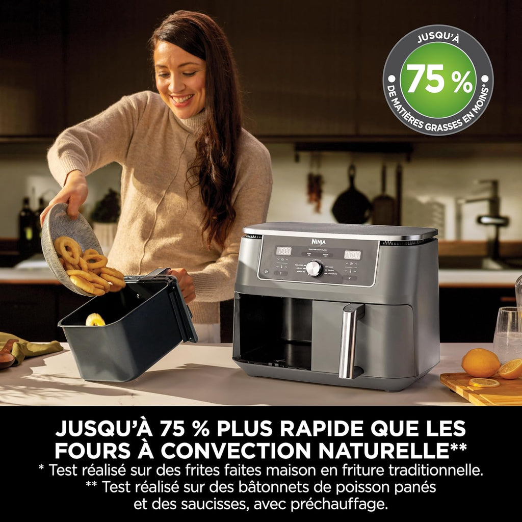 Ninja MAX DualZone, Air Fryer XL, 2 Drawers, 9.5 L, 6-in-1, DZ400EU