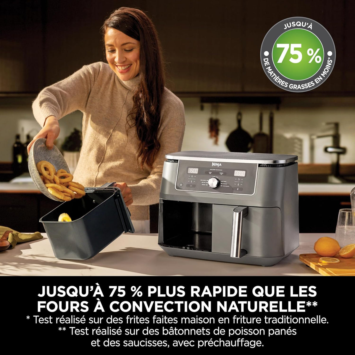 Ninja MAX DualZone, Air Fryer XL, 2 Drawers, 9.5 L, 6-in-1, DZ400EU