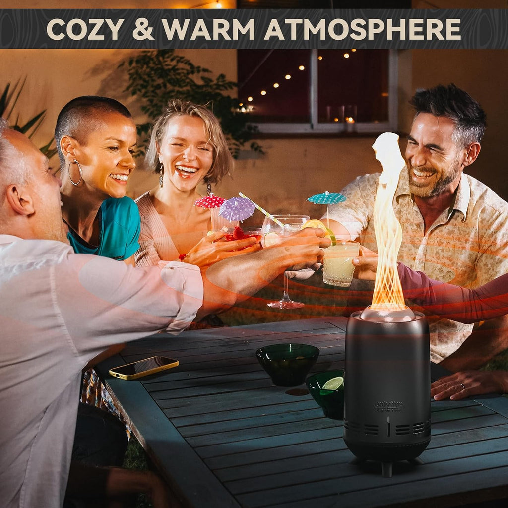 onlyfire Low-Smoke Table Fireplace, Outdoor Fire Bowl with Carry Bag