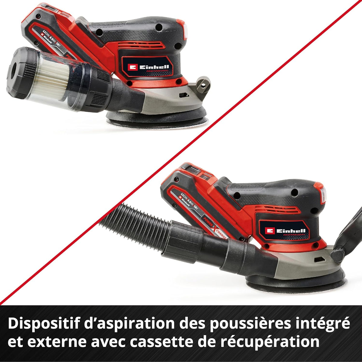 Einhell Professional TP-RS 18/32 Li BL-Solo Power X-Change Cordless Orbital Sander (18 V, Brushless Motor, 125 mm soleplate, sandpaper included)