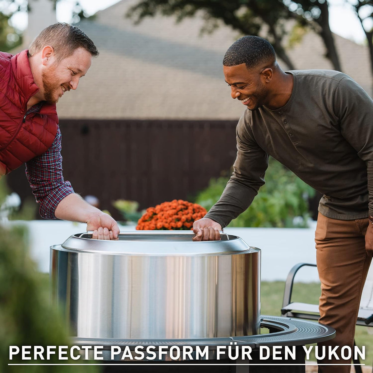 Solo Stove Surround Fire Pit Table with Heat Protection Large | Raiser and Storage for Yukon Powder Coated Steel/UV Resistant Material - Height 52cm Width 133.5cm Black