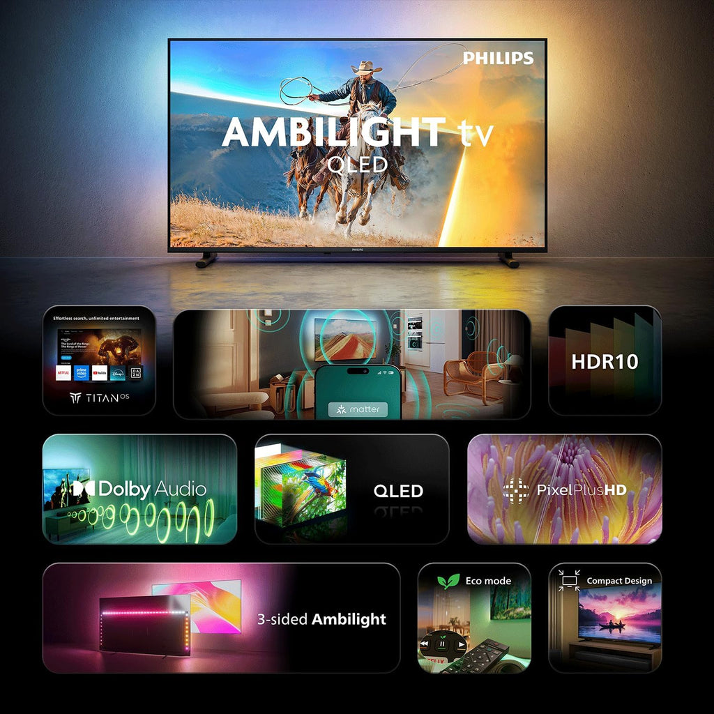 PHILIPS Ambilight TV 40PQS6901/12 40 Zoll FHD QLED Smart-TV
