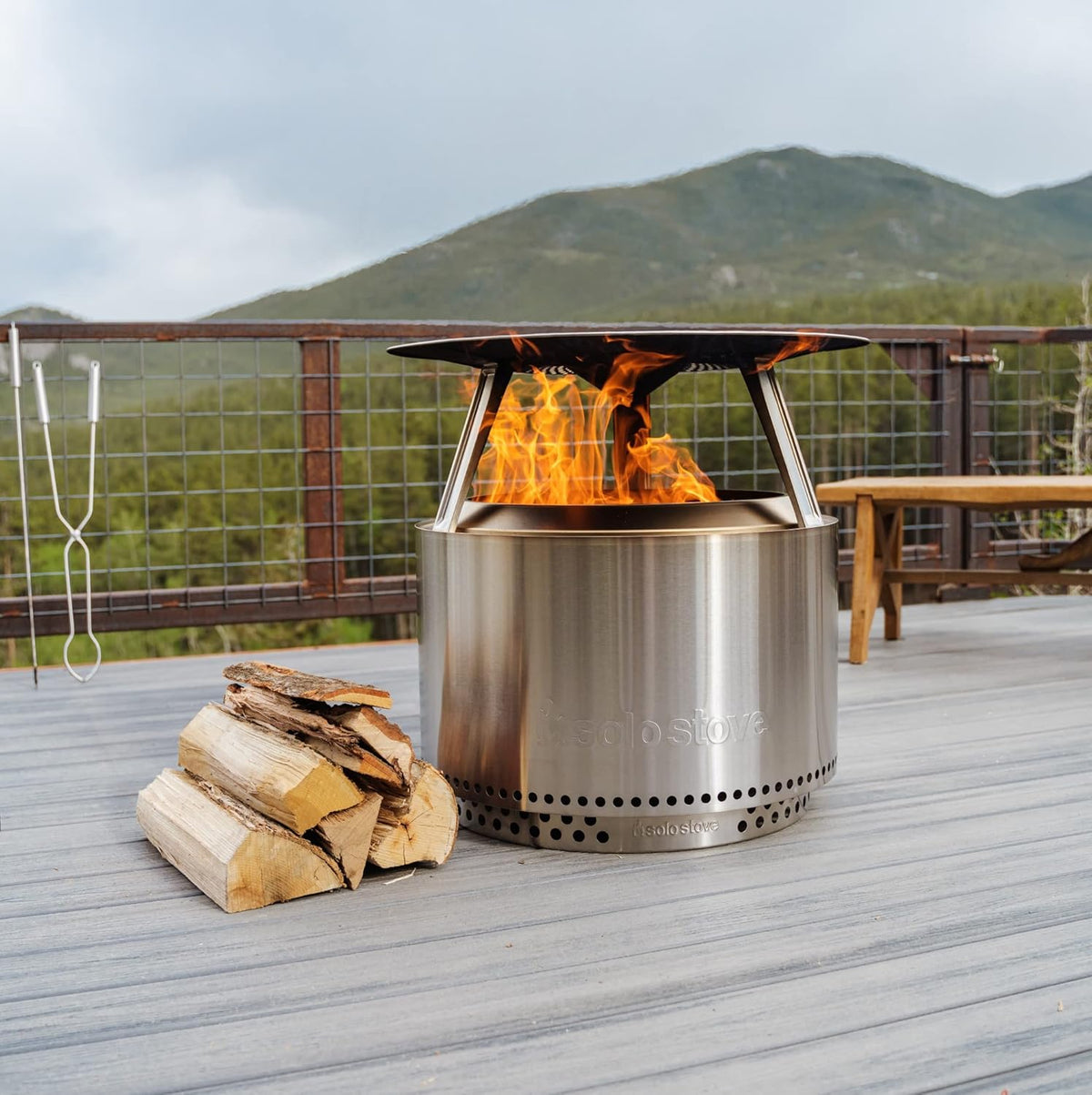 Solo Stove Yukon Heat Distributor for Fire Bowl with 3 Removable Feet, Accessories for Yukon Fire Pit, Efficient Heat Distribution, Stainless Steel, Dimensions (H x D): 28 x 76 cm, 4.5 kg