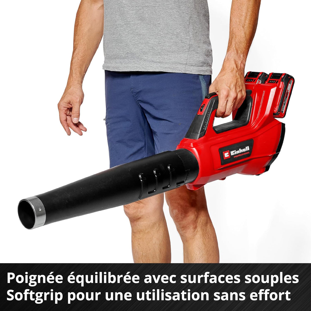 Einhell Professional Cordless Leaf Blower GP-LB 36/230 Li E BL-Solo Power X-Change (36 V, Airflow 230 km/h, Word without Carbon, Speed Control, Tube in 3 Parts, Without Battery)