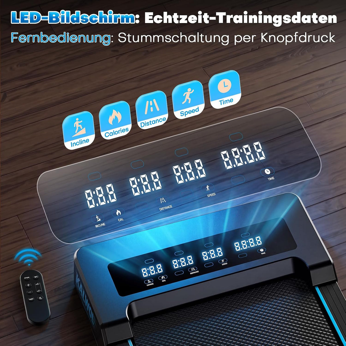 Walking Pad mit 14% Automatischer Steigung, 5 In 1 Laufband für Zuhause mit 3.5 HP bürstenloser Motor, 10km/h Laufband Schreibtisch für Zuhause & Büro mit LED-Display, 12 HIIT-Programme, Bis 180 kg