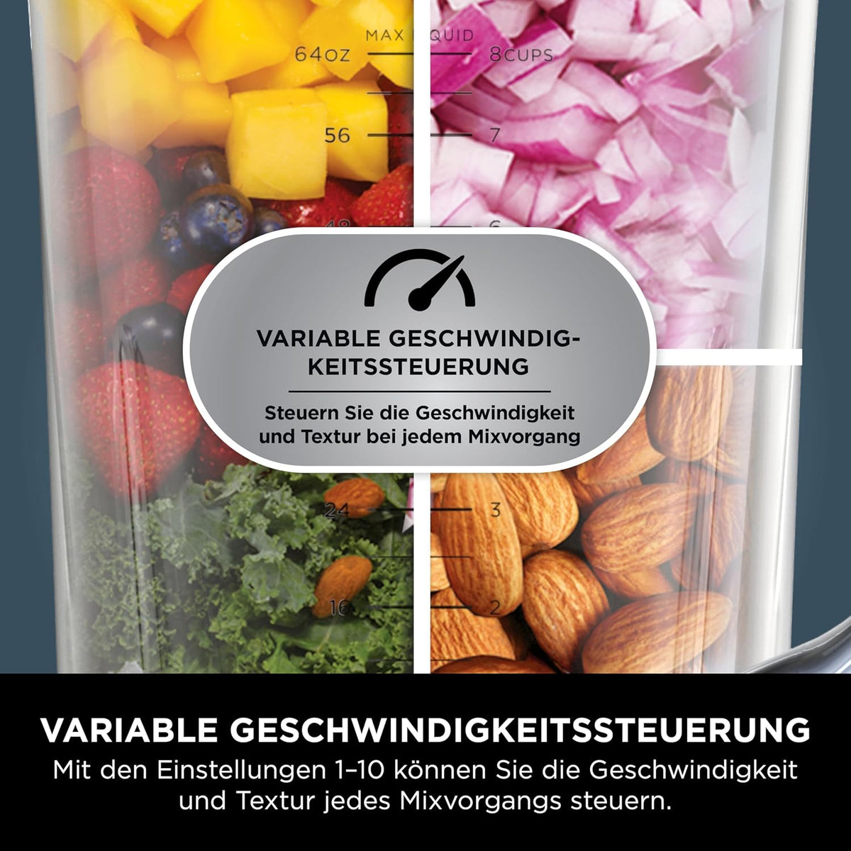 Ninja Detect TB401EU Standmixer 3-in-1, 1200W, BlendSense, 20 Funktionen, Küchenmaschine, Schwarz