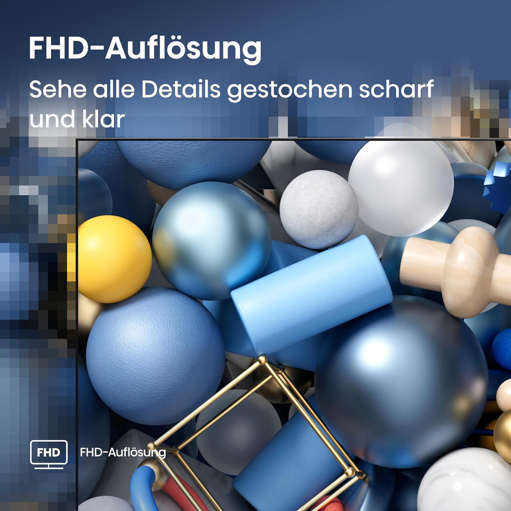 Hisense 40A5Q Fehrnseher, 40 Zoll, 2K QLED, Smart TV, Game Mode, AI Sports Mode, Dolby Atmos, Dolby MS12, DTS X, HDR10, HLG, Full HD, High Contrast, Rauschunterdrückung [2025]