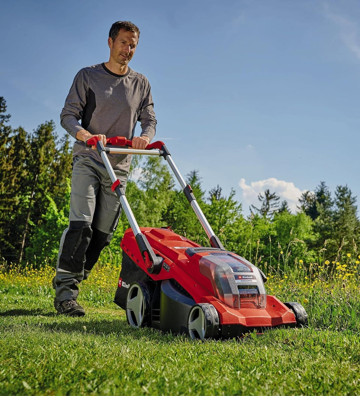 Einhell Tondeuse à Gazon sans Fil RASARRO 36/42 Kit (2x5,2 Ah)