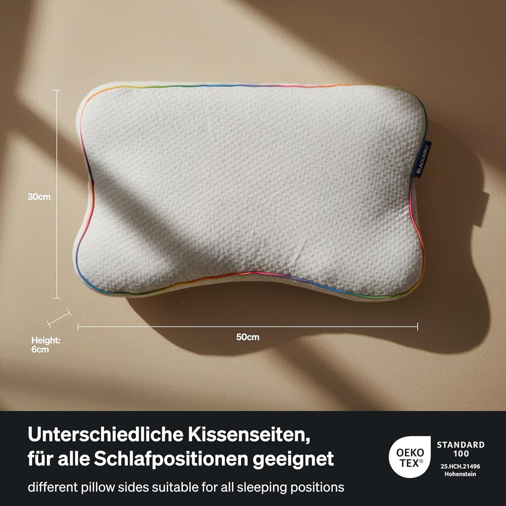BLACKROLL Kopfkissen Recovery Pillow Kids aus Memory-Foam für Kinder ab 4 Jahren, Atmungsaktiv, Ergonomisch, 50x30x6 cm