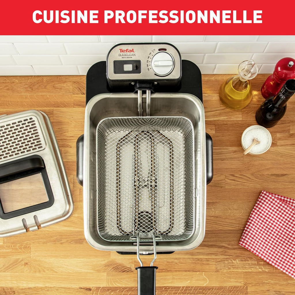 Tefal - Oleoclean - Friteuse semi-professionnelle compacte - 3,5 L - Inox