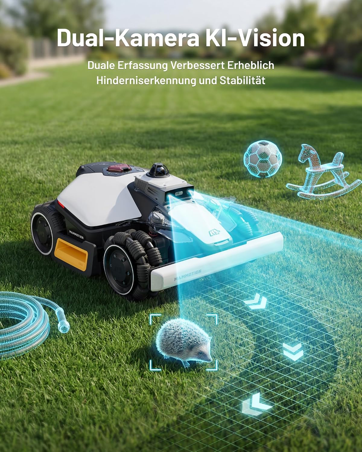 MAMMOTION LUBA mini 2 AWD 1500 Mähroboter ohne Begrenzungkabel+Garage&Stand