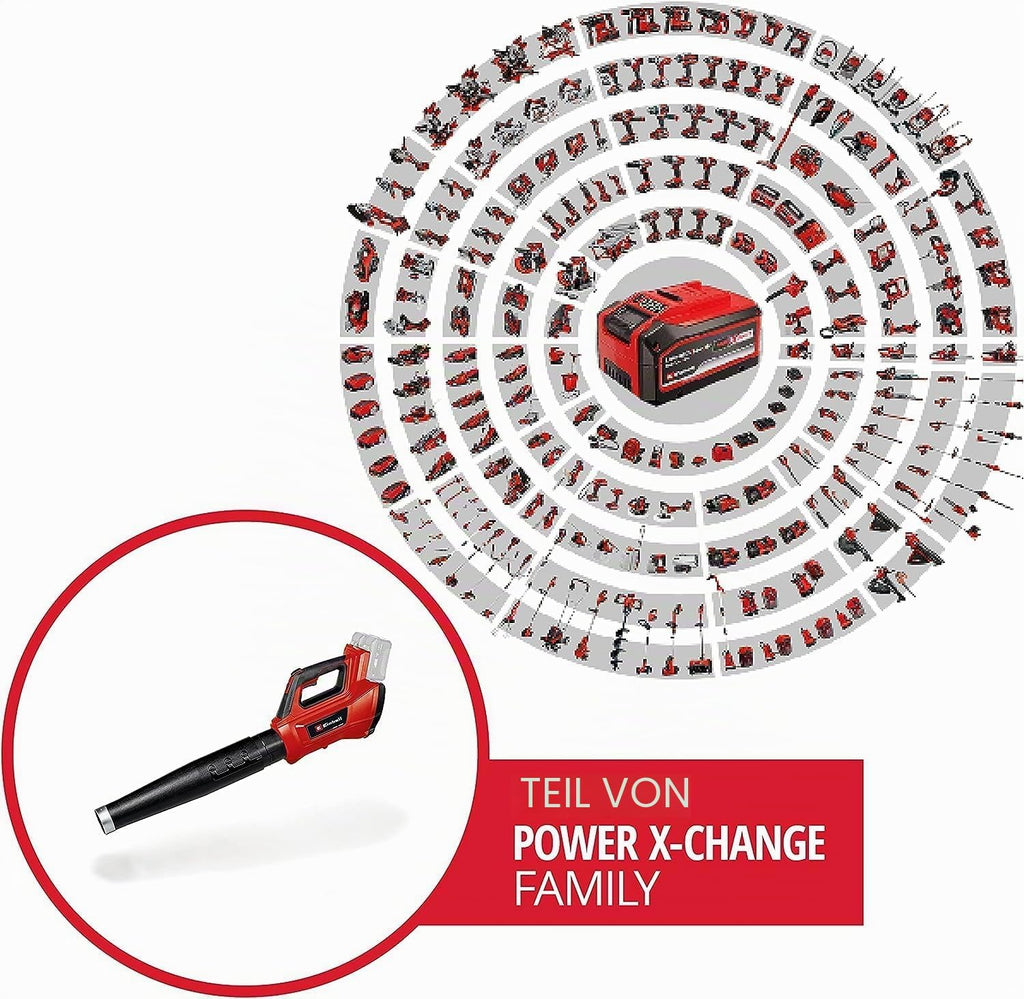 Einhell Professional Akku-Laubbläser GP-LB 36/210 Li E-Solo Power X-Change (Lithium-Ionen, 816m³/h Blasleistung, Turboschalter, 3-stufiges + abnehmbares Rohr, ohne Akku und Ladegerät)